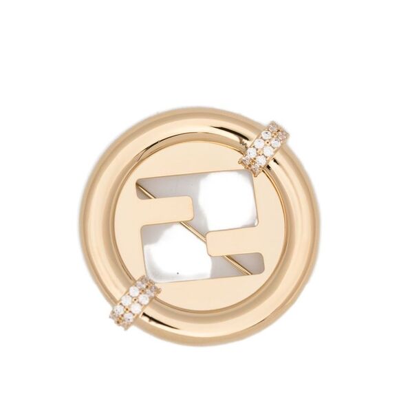 Fendi Women Ever Round Brooch